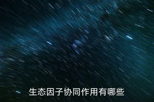 什么是生態(tài)協(xié)同，什么是協(xié)同作用