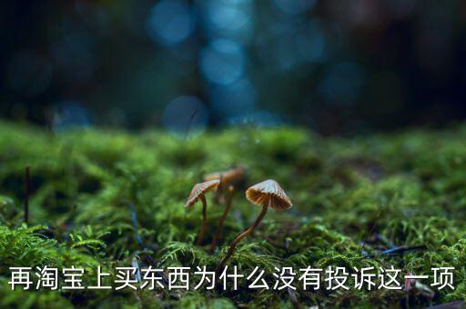 為什么消費者網(wǎng)購不維權(quán)，再淘寶上買東西為什么沒有投訴這一項
