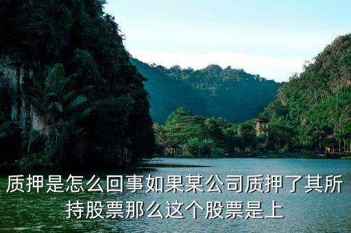 博匯紙業(yè)質(zhì)押為什么，600143股東為什么要質(zhì)押股票是好事