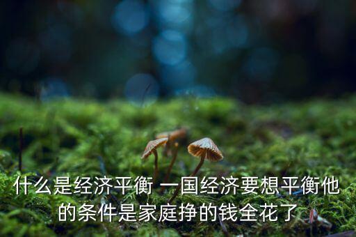什么是經(jīng)濟再平衡，什么是全球經(jīng)濟再平衡