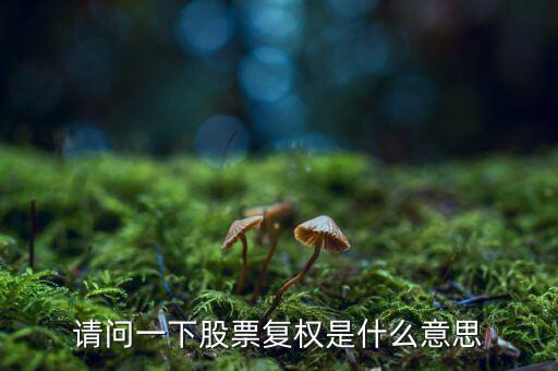 股票復(fù)權(quán)是什么意思，請問一下股票復(fù)權(quán)是什么意思