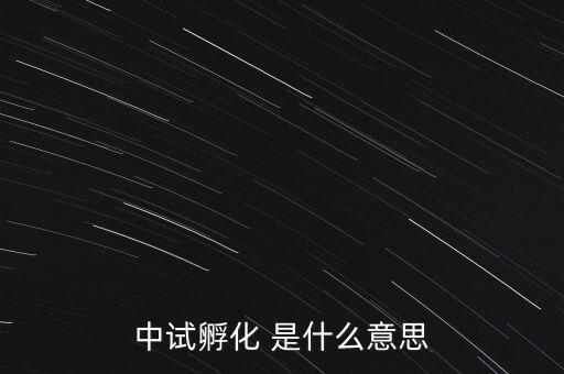 中試孵化是什么意思，中試孵化 是什么意思