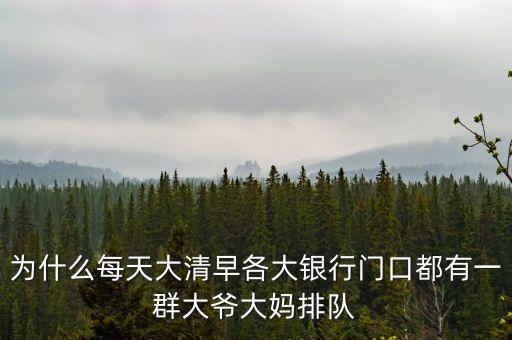 為什么今天銀行那么多老人排隊，為什么每天大清早各大銀行門口都有一群大爺大媽排隊
