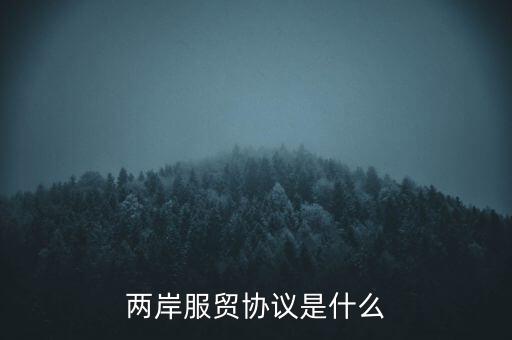 兩岸貨貿(mào)協(xié)議是什么，臺灣服貿(mào)協(xié)議是什么