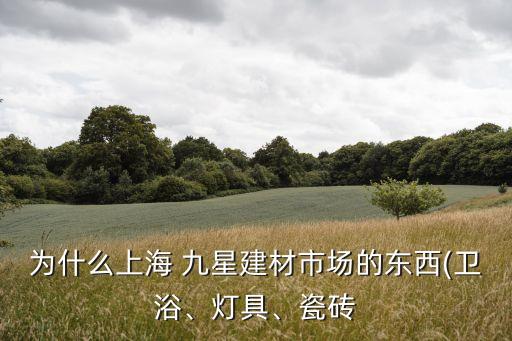 為什么上海 九星建材市場的東西(衛(wèi)浴、燈具、瓷磚