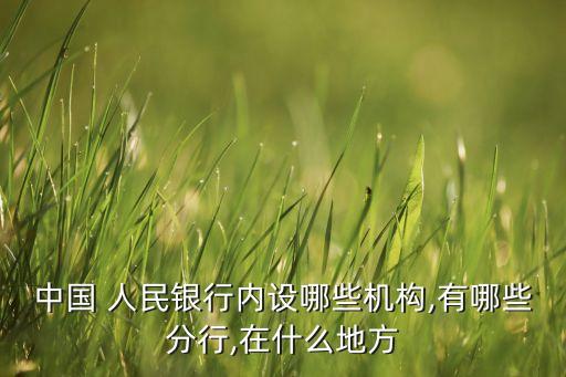 中國 人民銀行內(nèi)設(shè)哪些機構(gòu),有哪些分行,在什么地方