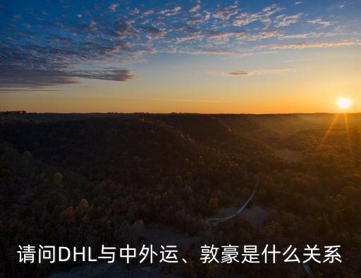 請問DHL與中外運、敦豪是什么關(guān)系