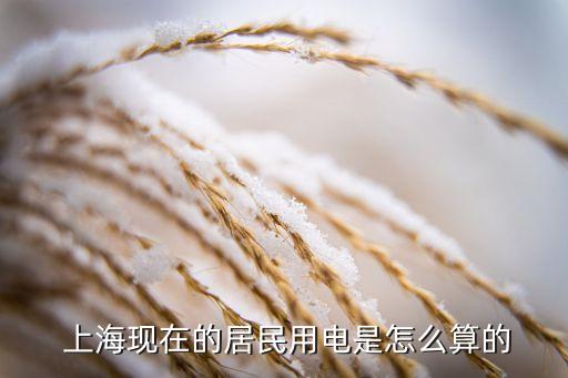  上?，F(xiàn)在的居民用電是怎么算的