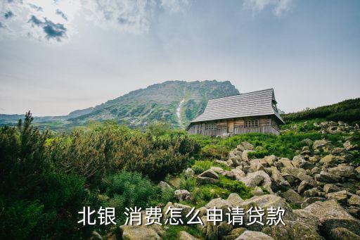  北銀 消費怎么申請貸款