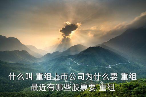 中國電子資產重組,中國應急資產重組