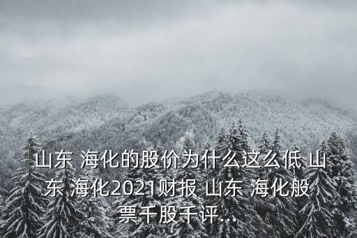  山東 ?；墓蓛r(jià)為什么這么低 山東 ?；?021財(cái)報(bào) 山東 ?；闫鼻Ч汕гu(píng)...