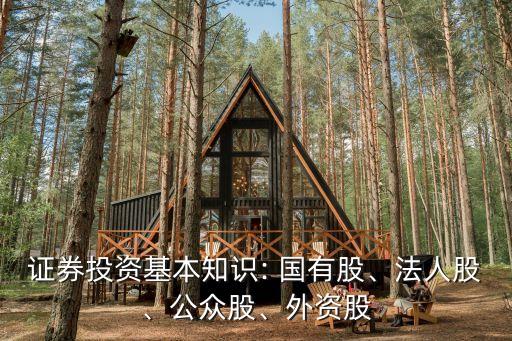 證券投資基本知識: 國有股、法人股、公眾股、外資股