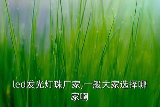led發(fā)光燈珠廠(chǎng)家,一般大家選擇哪家啊