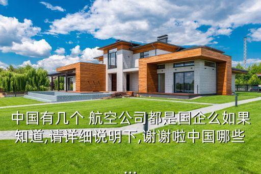 中國(guó)有幾個(gè) 航空公司都是國(guó)企么如果知道,請(qǐng)?jiān)敿?xì)說明下,謝謝啦中國(guó)哪些...