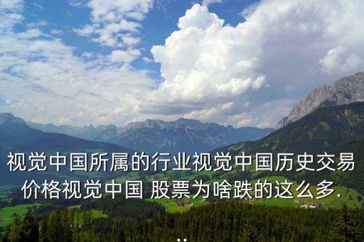 視覺中國(guó)所屬的行業(yè)視覺中國(guó)歷史交易價(jià)格視覺中國(guó) 股票為啥跌的這么多...