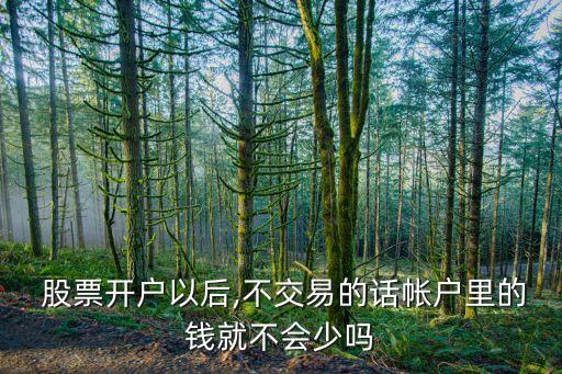  股票開(kāi)戶以后,不交易的話帳戶里的錢(qián)就不會(huì)少嗎