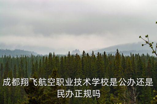 成都翔飛航空職業(yè)技術學校是公辦還是民辦正規(guī)嗎