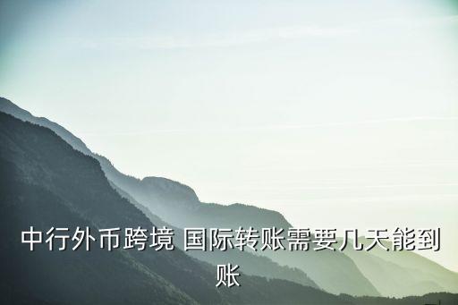 中行外幣跨境 國際轉賬需要幾天能到賬