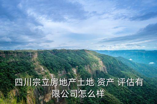  四川宗立房地產土地 資產 評估有限公司怎么樣