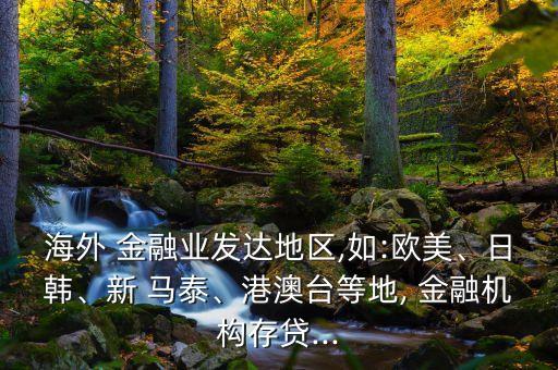 海外 金融業(yè)發(fā)達地區(qū),如:歐美、日韓、新 馬泰、港澳臺等地, 金融機構(gòu)存貸...