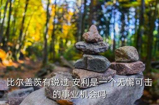 比爾蓋茨有說過 安利是一個(gè)無懈可擊的事業(yè)機(jī)會嗎