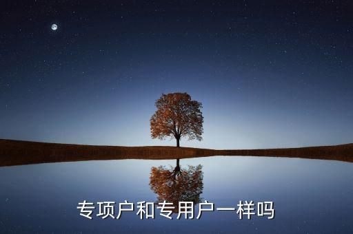 專(zhuān)項(xiàng)戶(hù)和專(zhuān)用戶(hù)一樣嗎