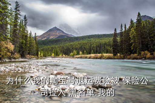 為什么我的淘寶號退運(yùn)費(fèi)險被 保險公司拉入 黑名單.我的