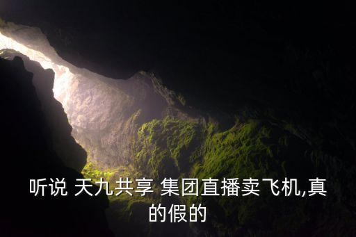 聽說 天九共享 集團(tuán)直播賣飛機(jī),真的假的