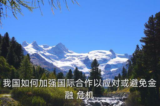 我國如何加強(qiáng)國際合作以應(yīng)對(duì)或避免金融 危機(jī)