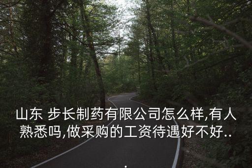 山東 步長(zhǎng)制藥有限公司怎么樣,有人熟悉嗎,做采購的工資待遇好不好...