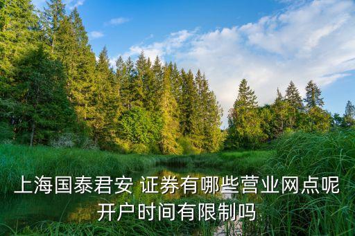 上海國泰君安 證券有哪些營業(yè)網點呢開戶時間有限制嗎