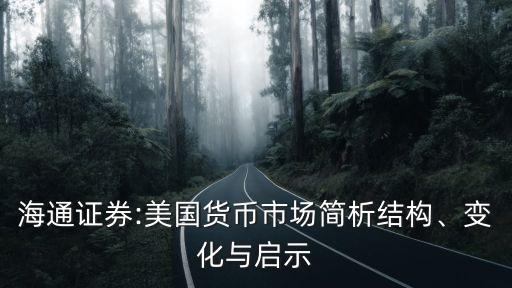 海通證券:美國貨幣市場簡析結(jié)構(gòu)、變化與啟示