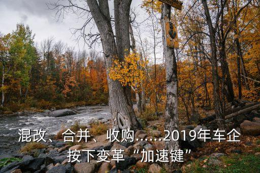 混改、合并、收購……2019年車企按下變革“加速鍵”