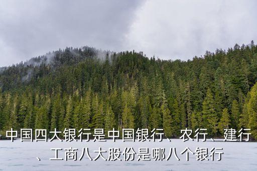 中國四大銀行是中國銀行、農(nóng)行、建行、工商八大股份是哪八個銀行