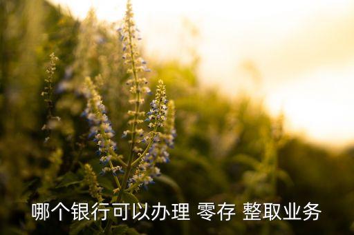 哪個銀行可以辦理 零存 整取業(yè)務(wù)