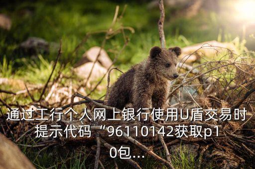 通過工行個人網(wǎng)上銀行使用U盾交易時提示代碼“96110142獲取p10包...