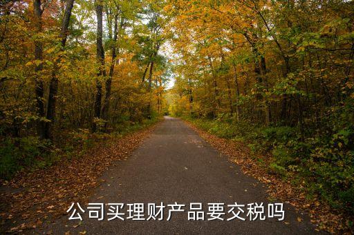 公司買(mǎi)理財(cái)產(chǎn)品要交稅嗎