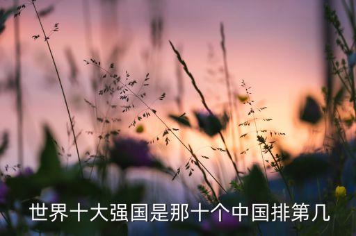  世界十大強(qiáng)國是那十個(gè)中國排第幾