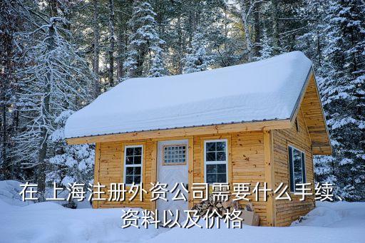 在 上海注冊外資公司需要什么手續(xù)、資料以及價(jià)格
