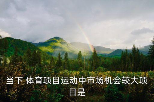 當(dāng)下 體育項(xiàng)目運(yùn)動中市場機(jī)會較大項(xiàng)目是