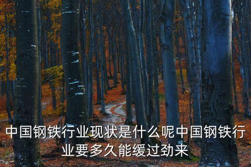 中國(guó)鋼鐵行業(yè)現(xiàn)狀是什么呢中國(guó)鋼鐵行業(yè)要多久能緩過(guò)勁來(lái)