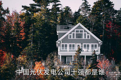 中國光伏發(fā)電公司十強(qiáng)都是誰