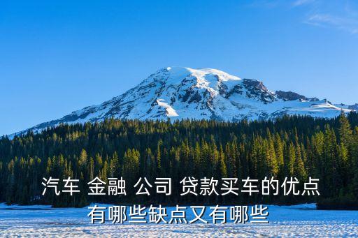 汽車(chē)金融公司貸款購(gòu)車(chē)