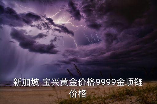 新加坡 寶興黃金價格9999金項(xiàng)鏈價格