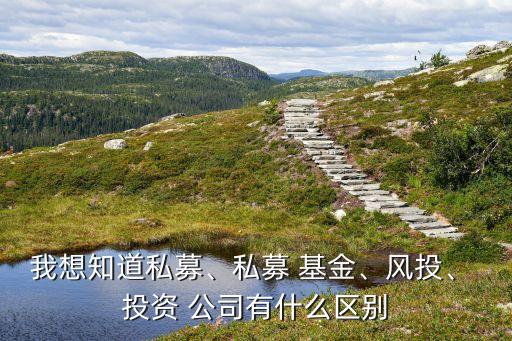 我想知道私募、私募 基金、風(fēng)投、 投資 公司有什么區(qū)別