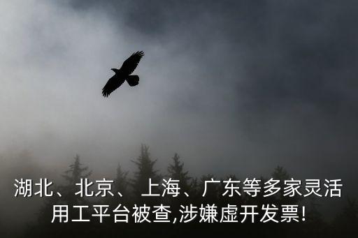 湖北、北京、 上海、廣東等多家靈活用工平臺(tái)被查,涉嫌虛開發(fā)票!