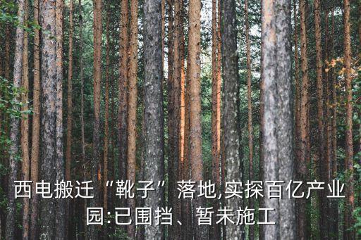 西電搬遷“靴子”落地,實探百億產(chǎn)業(yè)園:已圍擋、暫未施工