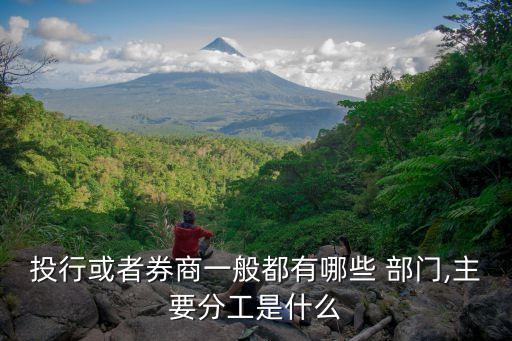 證券公司有什么部門