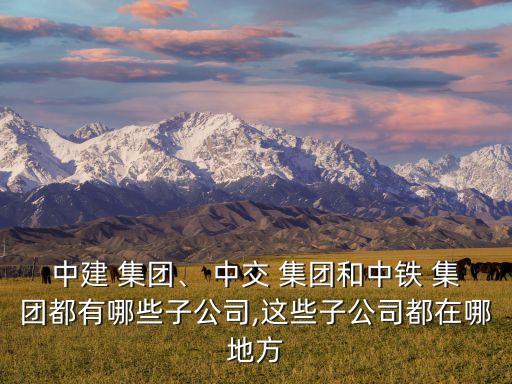 中建 集團(tuán)、 中交 集團(tuán)和中鐵 集團(tuán)都有哪些子公司,這些子公司都在哪地方