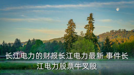 長(zhǎng)江電力的財(cái)報(bào)長(zhǎng)江電力最新 事件長(zhǎng)江電力股票牛叉股